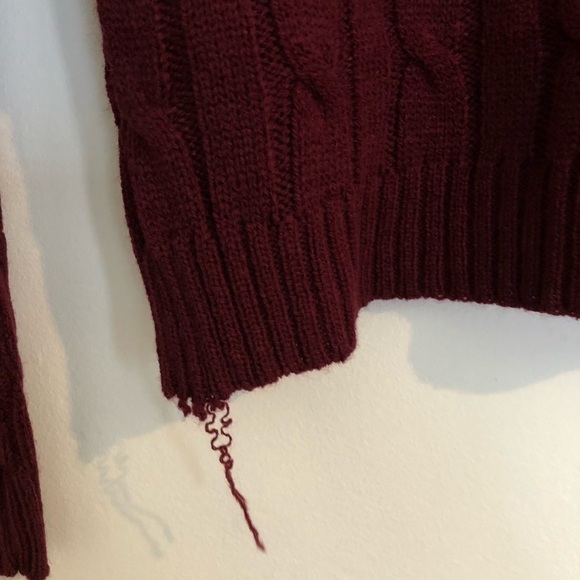 Cotton Emporium Burgundy Girls Sweater M - Picture 3 of 5
